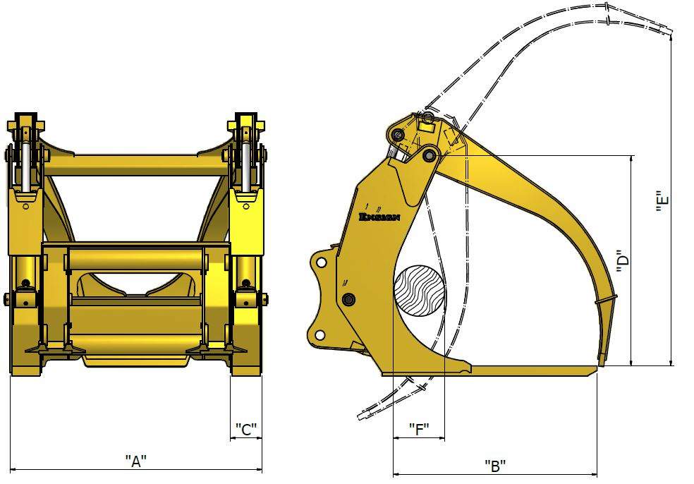 LOG FORKS - TR2C-A SOLID TINE SERIES | Ensign NZ