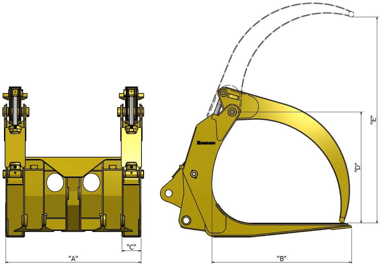 Diagram of Log Forks - TR2C-IC Series