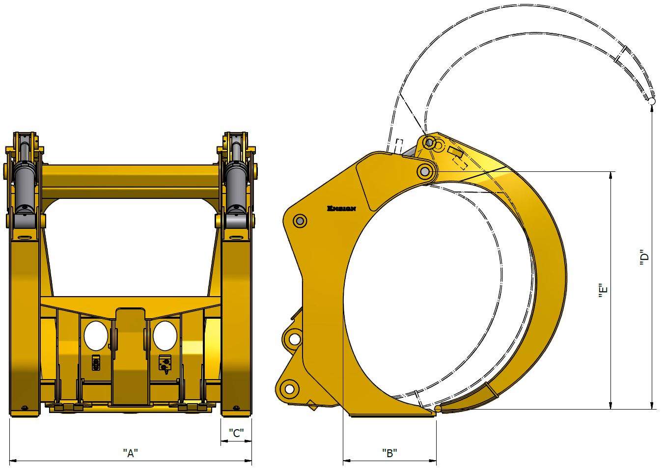 Diagram of Log Forks - TR2C Large Capacity Series