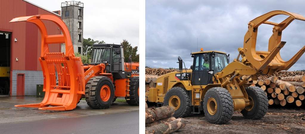 Left: Log Forks - TR2C Large Capacity Series. Right: Log Forks - TR2C-A Boxed Tine.